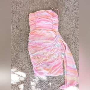 Klesis Elegant One Shoulder Pastel Dress